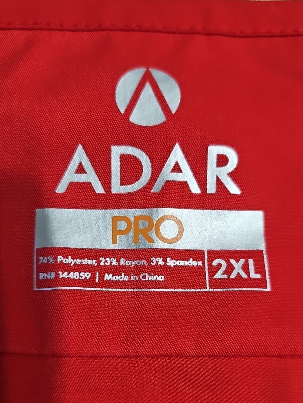 Adar Pro Modern Athletic Jogger Scrub Set Red 2XL - Picture 8 of 10